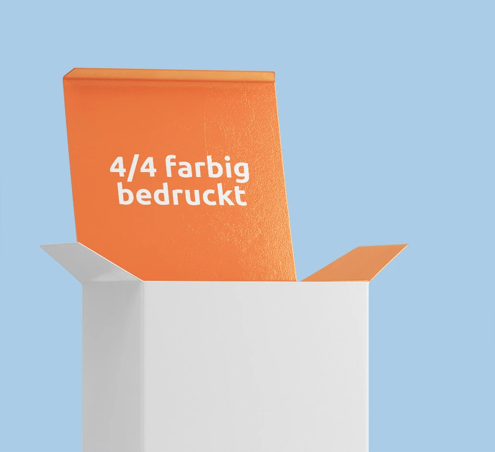 4/4 farbig bedruckt