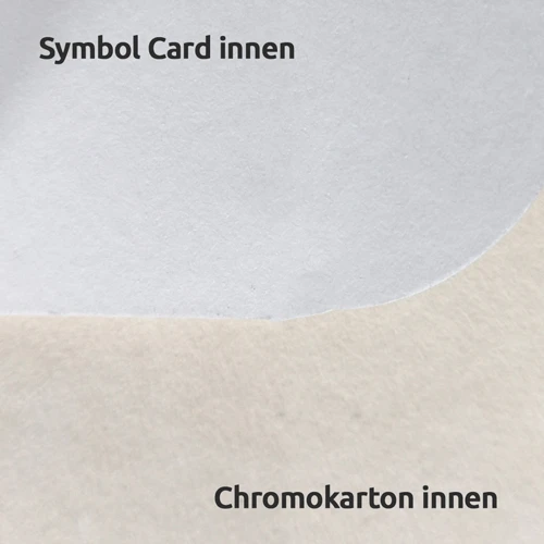 Vergleich Chromokarton Symbol Card